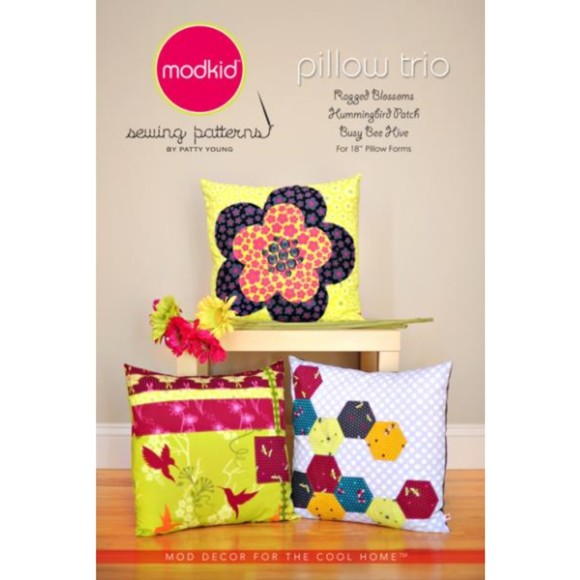 Modkid Paper Sewing Pattern - Pillow Trio - Picture 1 of 3